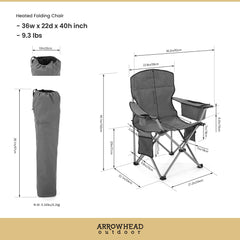 ARROWHEAD OUTDOOR three heat settings allow adjustable warmth on chilly nights.