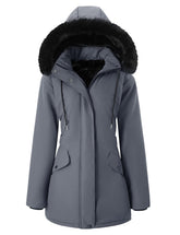 Arssm women's winter puffer coat with hood delivers versatile warmth and weather protection.