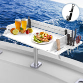 Artqiu fishing boat bait cutting board with 360° rotatable arm and knife slot
