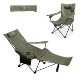 ARURU 2-in-1 reclining chair with footrest for relaxed outdoor lounging.