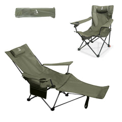 ARURU 2-in-1 reclining chair with footrest for relaxed outdoor lounging.