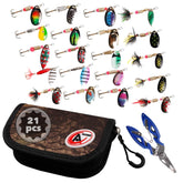 Ascent Fisherman Gift Lures Kit: bass-ready spinners for versatile freshwater fishing.