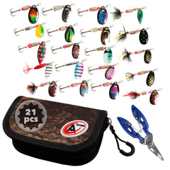 Ascent Fisherman Gift Lures Kit: bass-ready spinners for versatile freshwater fishing.