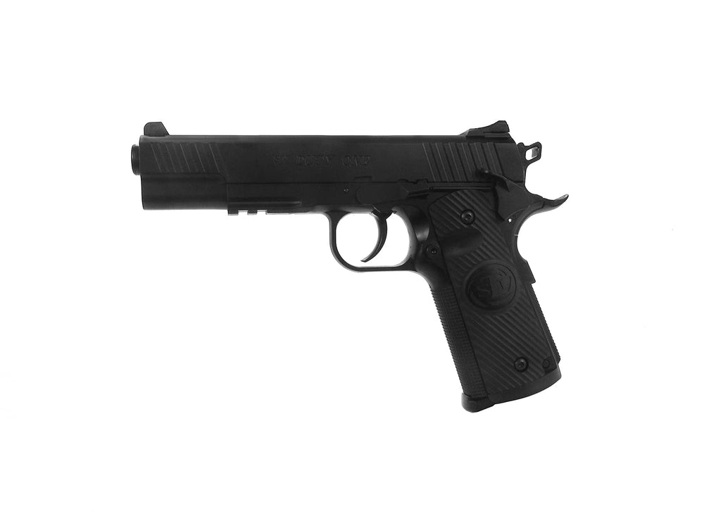 ASG STI Duty One 1911 CO2 airgun with full-metal body for realistic handling.
