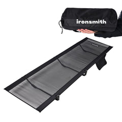 ASGARD camping cot assembled for quick on-the-go setup and convenience