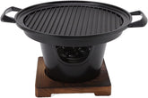 Asixxsix BBQ Charcoal Grill on table-top setup for smokeless indoor dining