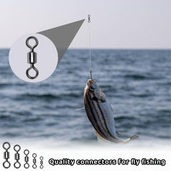 Asofelk 12mm micro rolling barrel swivel for fly fishing