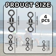Asofelk 7mm micro rolling barrel swivel for fly fishing