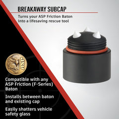 ASP Breakaway Subcap attached to friction-loc baton for versatile on-duty use