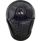 ASP Federal Handcuff Case on duty belt, open view for rapid access.