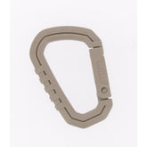 ASP Mini Polymer Carabiner Coyote 2.5-inch with interlocking clip for labeling gear.