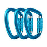 Aspire 12kn blue carabiner closeup showing durable aerospace aluminum for everyday use.