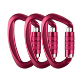 Aspire hot-pink carabiner 12kn assembly for secure outdoor setups.