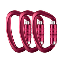 Aspire hot-pink carabiner 12kn assembly for secure outdoor setups.