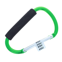 ASR Outdoor 6.5 inch jumbo aluminum carabiner with cushion grip front view, ideal for gear clipping