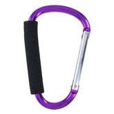 ASR Outdoor Jumbo 6-5 XL carabiner key chain in purple for secure everyday carry.