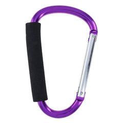 ASR Outdoor Jumbo 6-5 XL carabiner key chain in purple for secure everyday carry.