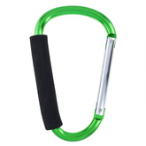 ASR Outdoor jumbo 6.5-inch XL carabiner key chain in green for secure lightweight attachment