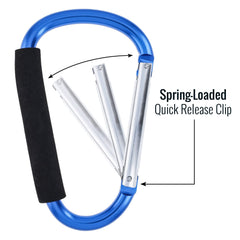 ASR Outdoor Jumbo XL carabiner blue clips keys securely for daily use.