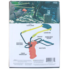 ASR Outdoor slingshot's 7.5-inch rubber band enables smooth draws.