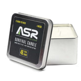 ASR Outdoor 4-wick survival candle in tin offers up to 12 hours per wick for versatile lighting