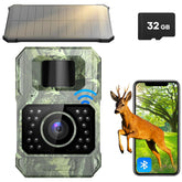Assark Solar Trail Camera front panel highlighting rugged outdoor scouting capability.