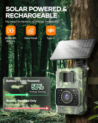 Assark Solar Trail Camera solar panel powers remote monitoring.