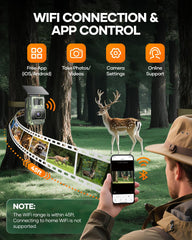 Assark trail camera with high-capacity battery supports longer field operation.