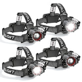 ATDOALL headlamp pack wide view demonstrates bright beams for outdoor adventures.