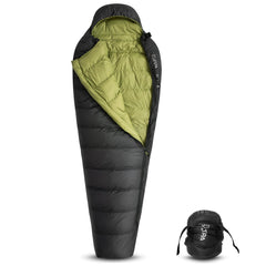 ATEPA down sleeping bag packable sack closed for easy transport