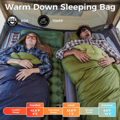 ATEPA down sleeping bag ultralight 1kg keeps gear light for backpacking
