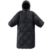ATEPA wearable sleeping bag worn as a poncho delivers hands-free warmth.