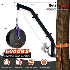 Atflbox 500lbs capacity hoist demonstrating rugged lifting capability