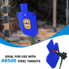 Atflbox AR500 steel target, 1/2 inch thick, withstands high-velocity rounds.