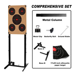 Atflbox target stand adjustable base fits 8-24 inch targets.