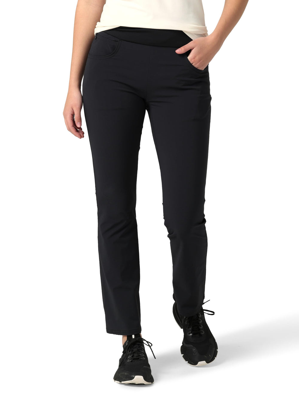 ATG by Wrangler FWDS hiking pants front view shows slim fit and mobility.