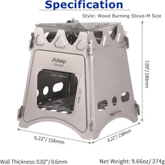 ATiAP Ultralight titanium stove assembled for quick camp cooking