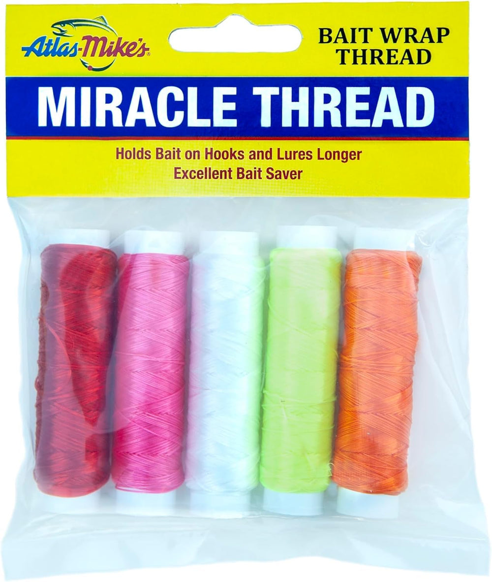 Atlas Magic Thread elastic fishing line for bait sacs and lure crafting.