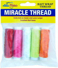 Atlas Magic Thread elastic fishing line for bait sacs and lure crafting.