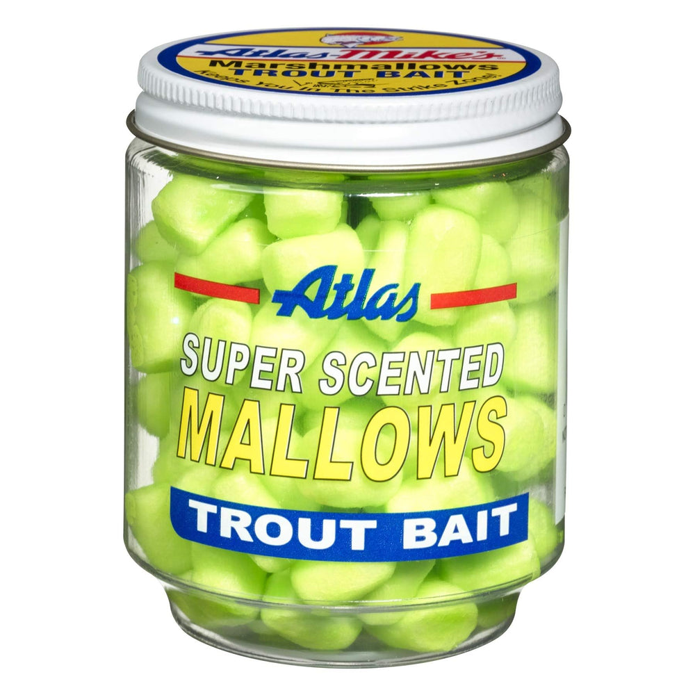 Atlas Mike's 30039 Marshmallows Chartreuse/Garlic bait for fishing