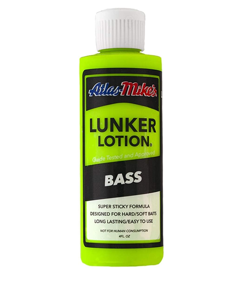 Bottle of Atlas Mike's Bass Scent Lunker Lotion, 4 oz