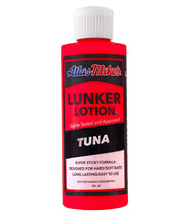 Atlas Mike's fising lotion bottle pour enhances lure scent appeal