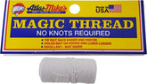 Atlas Mike's Magic Thread around a sac for fast knot-free tying on the water.