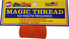 Atlas Mike's Magic Thread spool enables fast sac tying with no knots, saving time on fishing.