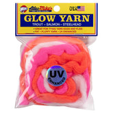 Atlas Mike's Rainbow UV Glow Yarn in pink for vibrant, productive trout and salmon flies.