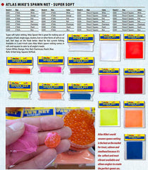Packaging and red spawn net roll showing 4x16 size
