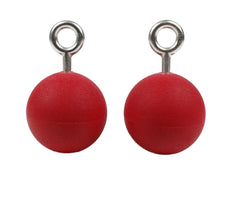Atomik Climbing Hanging Ninja Balls red 3-5 inch pair for grip training.