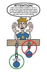 Atomik Ninja Balls red in use on bar to build wrist strength.
