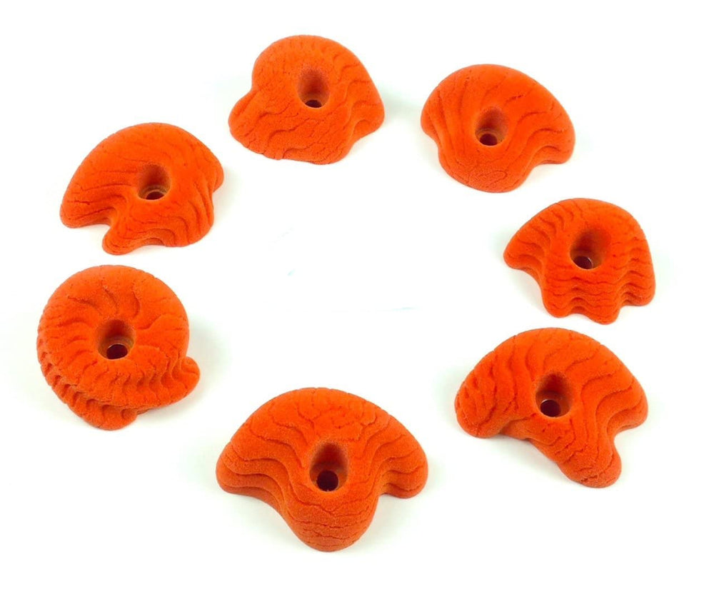 Atomik Rock Climbing Holds orange dripstone mini jug — grip-friendly texture for indoor routes