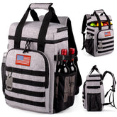 ATRIPACK tactical backpack cooler grey front view shows rugged fabric